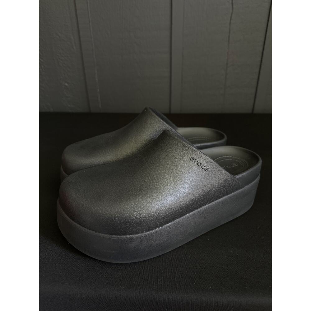 Crocs Dylan Platform Clog Slip On Black Mules Shoes Size 10 - Picture 6 of 16